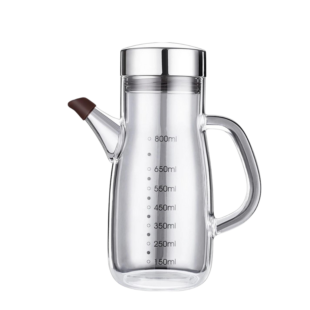 Galheteiro de Vidro 800ml com Bico Antivazamento Inox