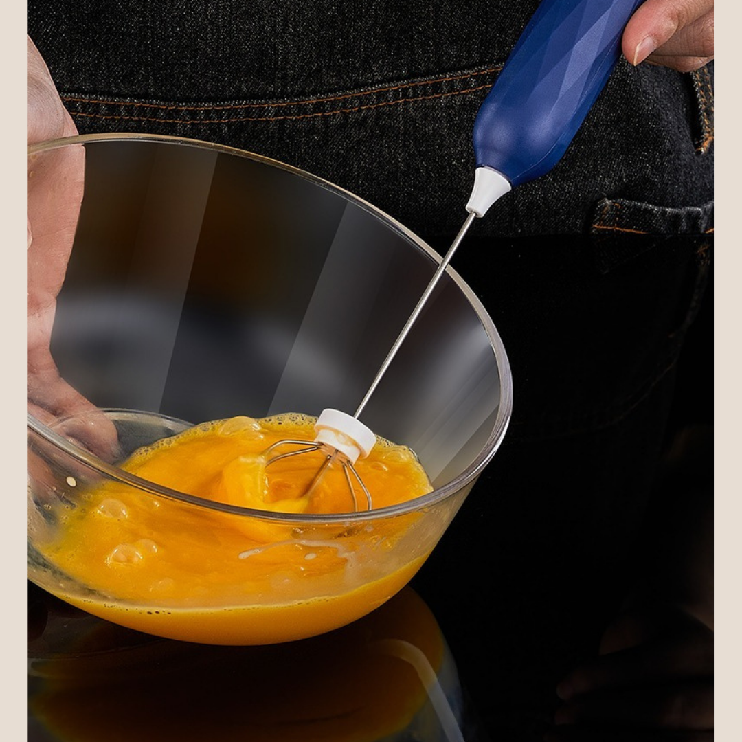 Mini Mixer Elétrico USB p/ Café, Leite, Ovos e Shakes