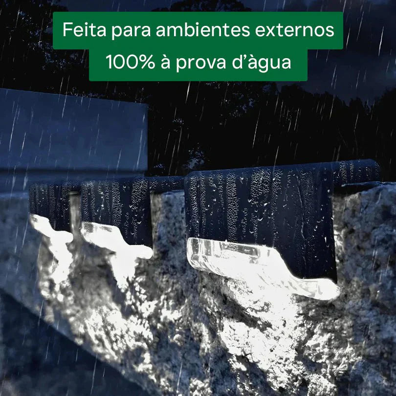 KIT 2 Luminárias Solares LED | Luz Quente IP65 PowerMax