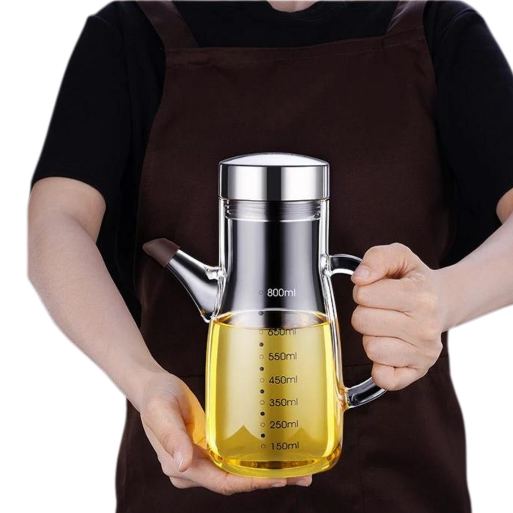 Galheteiro de Vidro 800ml com Bico Antivazamento Inox