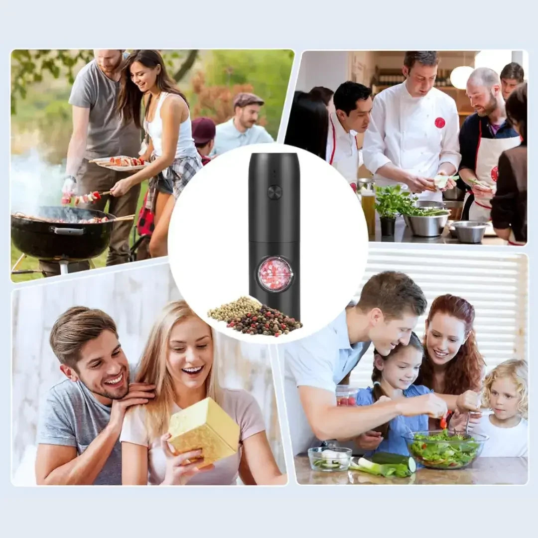 Moedor Elétrico de Sal e Pimenta | Ajuste de Moagem Automático