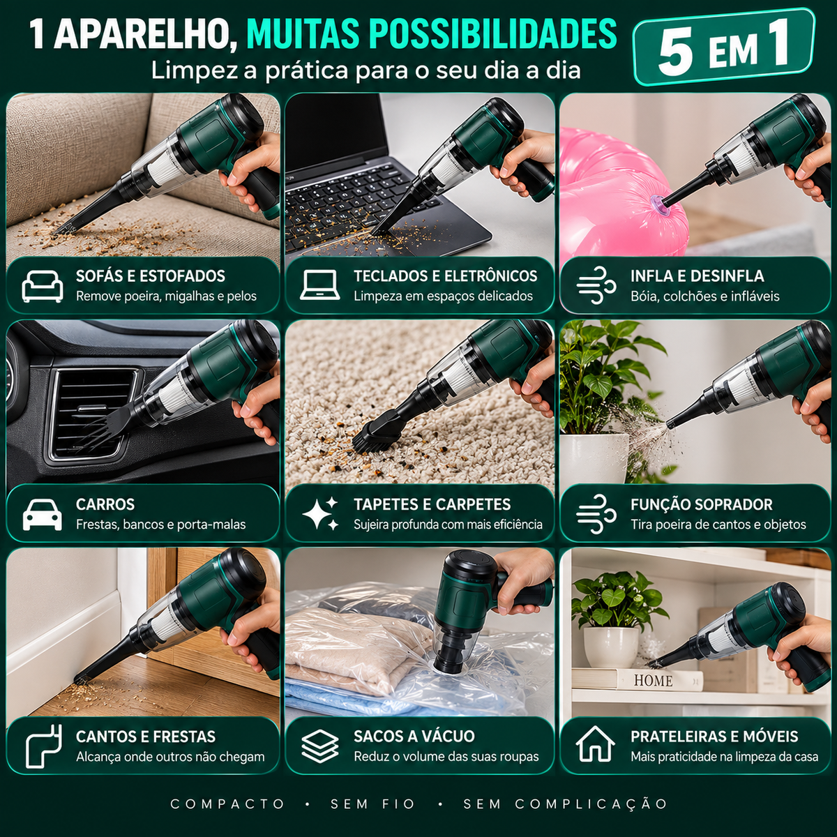 aspirador 5 em 1