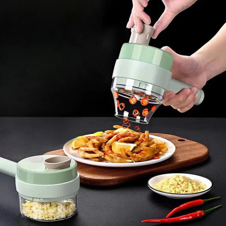 Turbo Chef 4 em 1 – Cortador e Triturador Elétrico Sem Fio 200ml