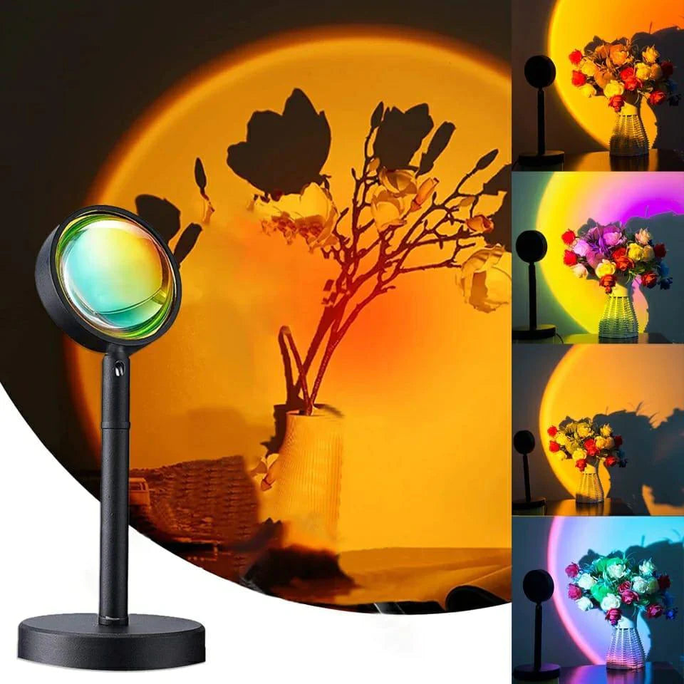 Luminária Pôr do Sol LED | Luz Sunset Decorativa com Atmosfera Colorida
