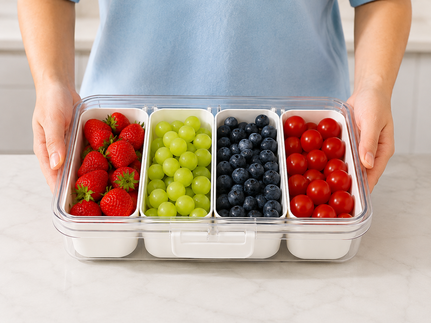 Organizador de Geladeira Acrílico para Frutas e Legumes