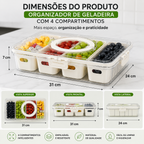 Organizador de Geladeira Acrílico para Frutas e Legumes