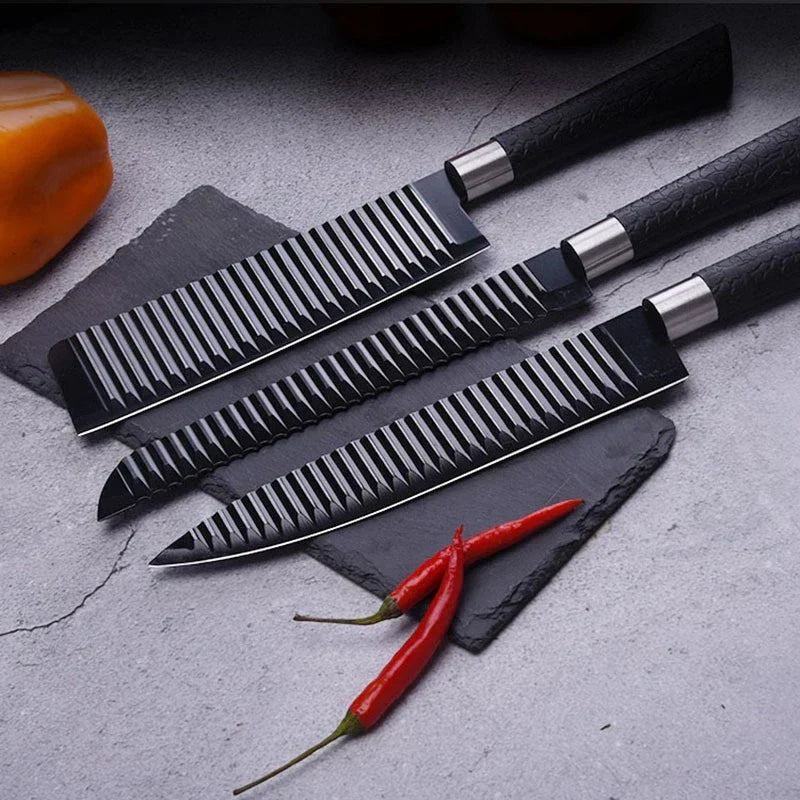 SteelChef Pro 6 Peças – Kit de Facas Profissionais Antiaderentes